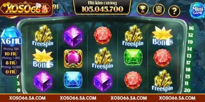Chủ đề slot kim cương được thiết kế lấp lánh, xa hoa
