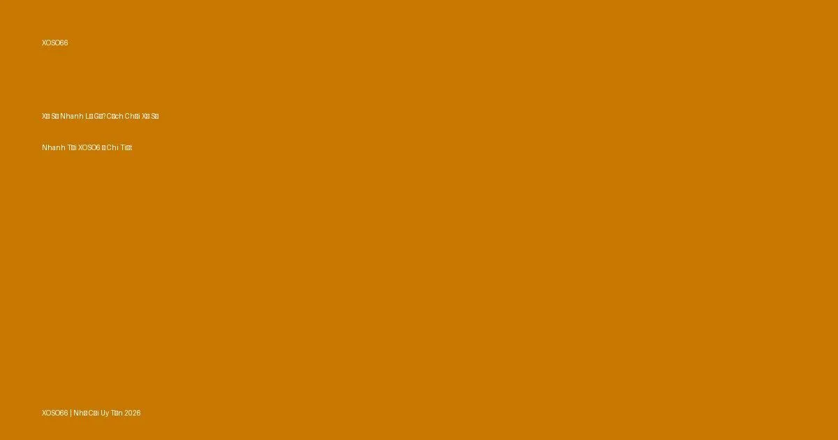 Xổ Số Nhanh Là Gì? Cách Chơi Xổ Số Nhanh Tại XOSO66